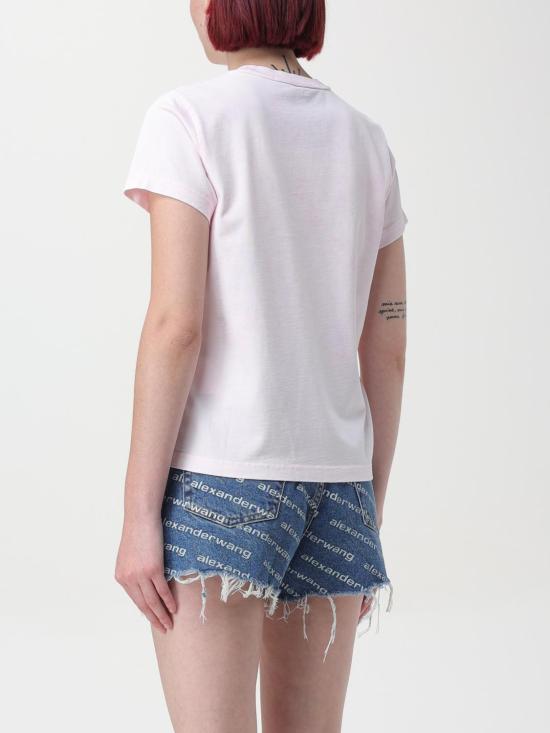 25FW 알렉산더 왕 반팔 티셔츠 1CC2241885 683A Pink - ALEXANDER WANG