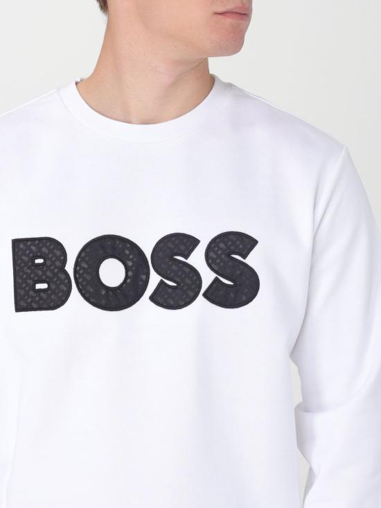  보스 긴팔 티셔츠 50494091 100 White - BOSS