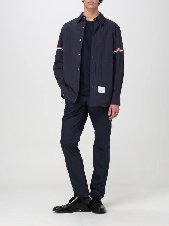 25FW 톰브라운 반팔 티셔츠 MJS246A07323 415 Blue - THOM BROWNE