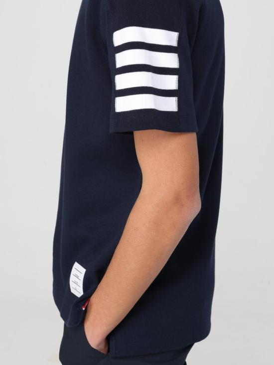 25FW 톰브라운 반팔 티셔츠 MJS246A07323 415 Blue - THOM BROWNE