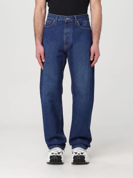 25FW 오프화이트 데님 팬츠 OMYA177C99DEN003 4400 Blue