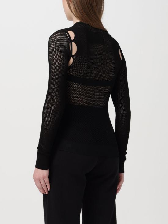 25FW 오프화이트 긴팔 티셔츠 OWHT020S24KNI001 1010 Black - OFF WHITE