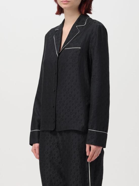 25FW 오프화이트 블라우스 OWGE016C99FAB001 1000 Black - OFF WHITE