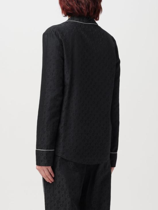 25FW 오프화이트 블라우스 OWGE016C99FAB001 1000 Black - OFF WHITE