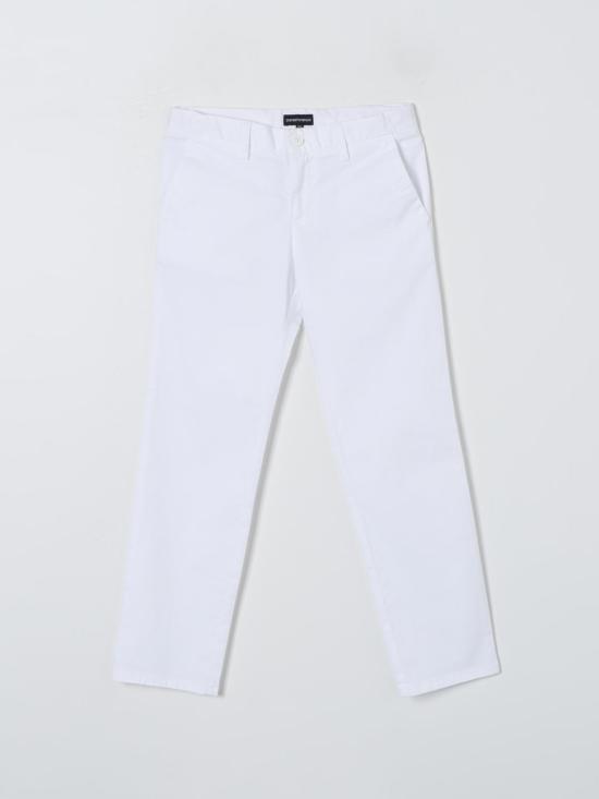 25FW [키즈] 엠포리오 아르마니 트레이닝/조거 팬츠 8N4P604N6YZ 0100 White