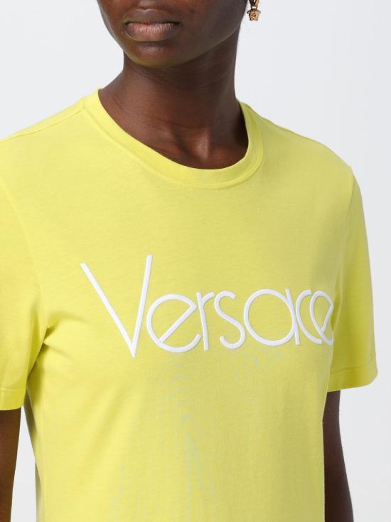  베르사체 반팔 티셔츠 10142731A09120 2Y860 Yellow - VERSACE