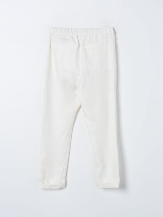 25FW [키즈] 브루넬로 쿠치넬리 트레이닝/조거 팬츠 BW482S502 C601 White - BRUNELLO CUCINELLI
