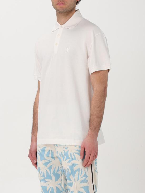 25FW 팜앤젤스 폴로 티셔츠 PMGB012R24FAB001 0303 White - PALM ANGELS