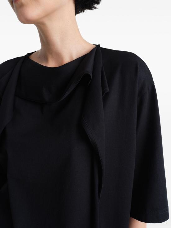 25SS 르메르 반팔 티셔츠 TO1384LJ1018999 BLACK DOM - LEMAIRE