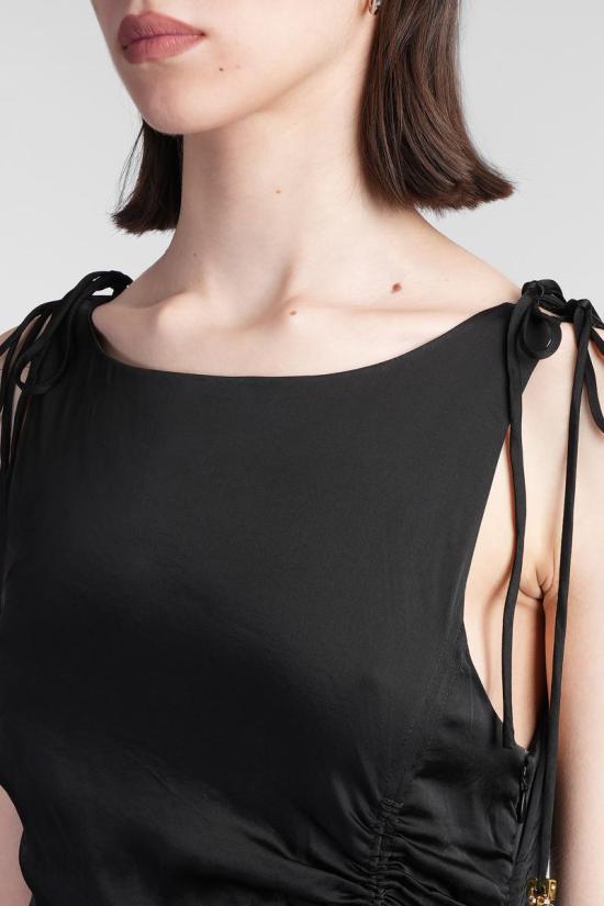 25SS 가니 롱 원피스 415936 W0381 Black - GANNI