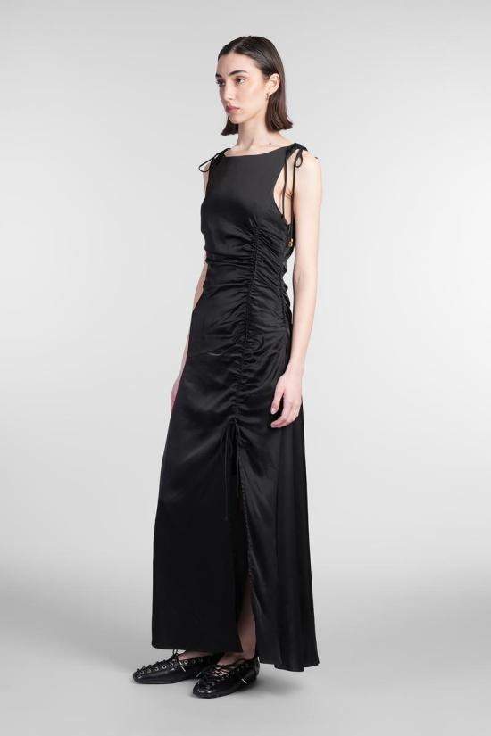 25SS 가니 롱 원피스 415936 W0381 Black - GANNI