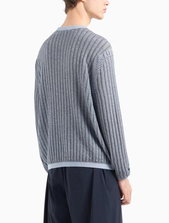 25SS 엠포리오 아르마니 스웨터 EM000895AF14229F9030 SUBDUED BLUE - EMPORIO ARMANI