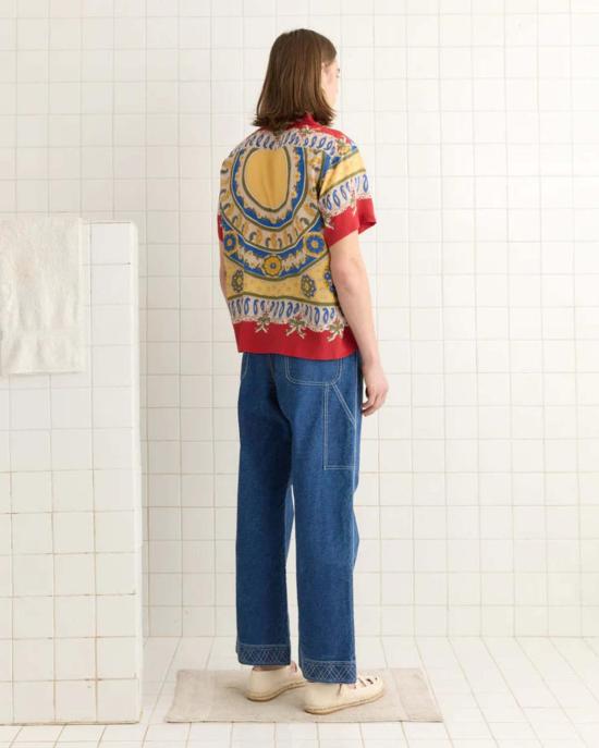  보디 반팔 셔츠 보드 브리콜라주 Ss 셔츠 레드 멀티 - BODE