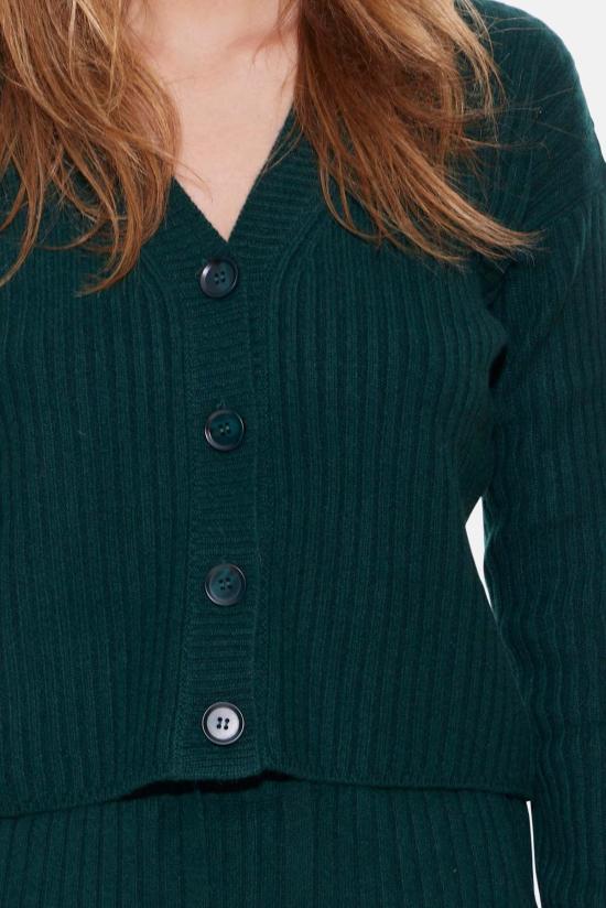  더 타일 클럽 가디건 타일 클럽 비아트리스 리브 카디건 딥 포레스트 - THE TILE CLUB