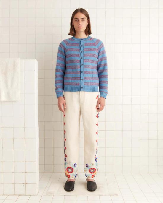  보디 스트레이트 팬츠 보드 비즈 가든 파티  에크루 멀티