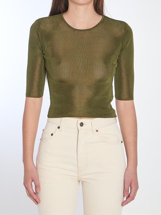 25SS 생로랑 반팔 티셔츠 819910 GREEN