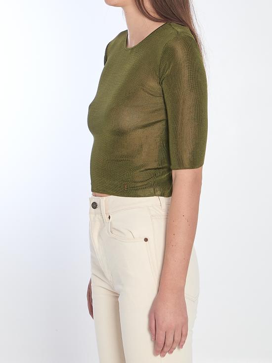 25SS 생로랑 반팔 티셔츠 819910 GREEN - SAINT LAURENT