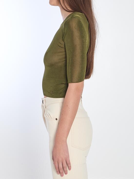 25SS 생로랑 반팔 티셔츠 819910 GREEN - SAINT LAURENT