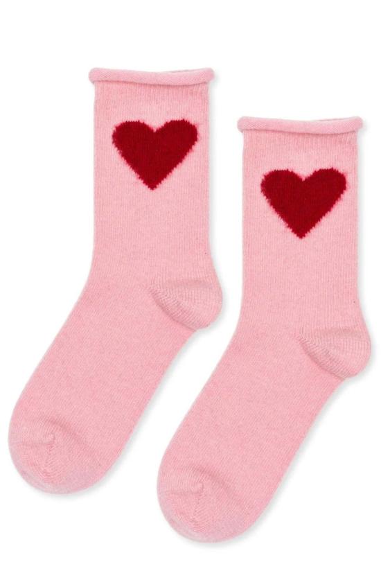  한셀 프롬 바젤 양말 한젤 프롬 바젤 러브 캐시미어 크루 핑크