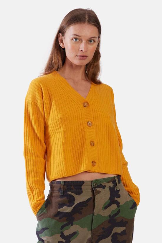  더 타일 클럽 가디건 타일 클럽 비아트리스 리브 카디건 카로틴