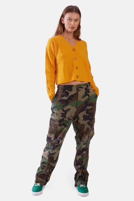  더 타일 클럽 가디건 타일 클럽 비아트리스 리브 카디건 카로틴 - THE TILE CLUB