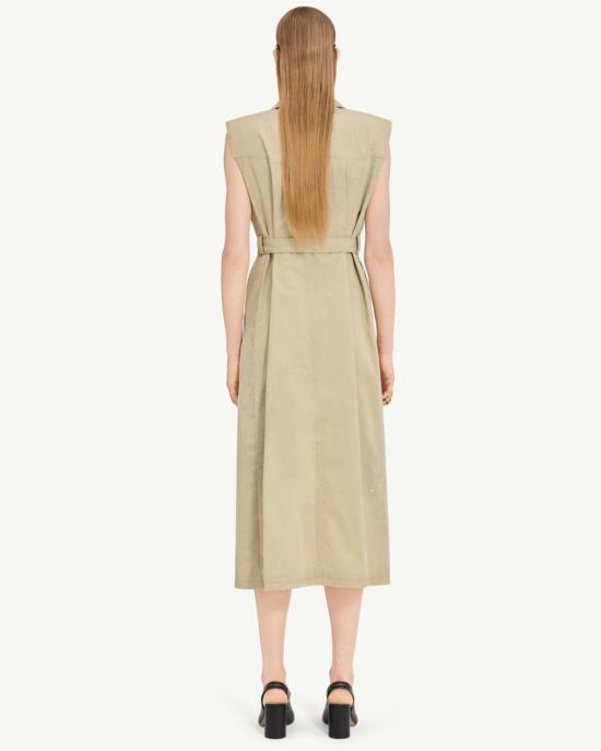  MM6 메종마르지엘라 트렌치 코트 Mm6 Maison Margiela 슬리브리스  베이지 페인트 스플래터 - MM6 MAISON MARGIELA