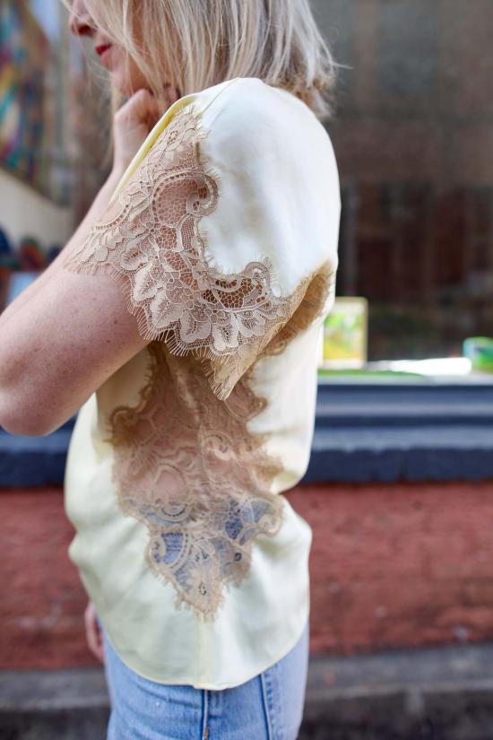  에이엘씨 셔츠 A.L.C. 알레시아 탑 라이트 카나리/베이지 - A.L.C.