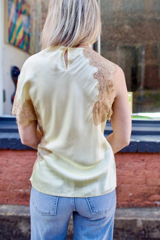  에이엘씨 셔츠 A.L.C. 알레시아 탑 라이트 카나리/베이지 - A.L.C.