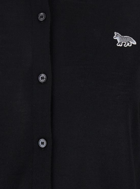 25SS 메종키츠네 베이비 폭스 패치 레귤러 가디건 MW00507KT1036P199 Black - MAISON KITSUNE
