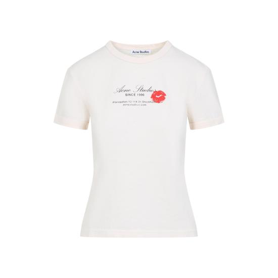 25SS 아크네 스튜디오 반팔 티셔츠 AL0460 AR8 PEARL GREY NUDE NEUTRALS