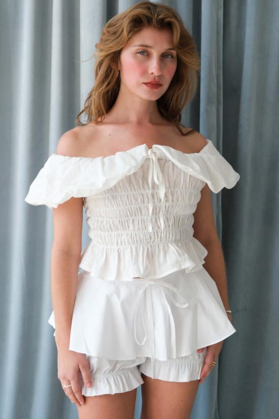  Allina Liu 숏팬츠 알리나 리우 튤립 블루머 화이트 - OTHER BRANDS