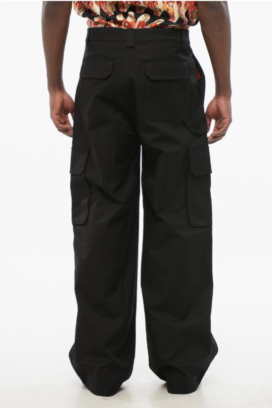  발렌티노 가라바니 카고 팬츠 4V3REB509UA 0NO Black - VALENTINO GARAVANI