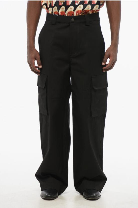  발렌티노 가라바니 카고 팬츠 4V3REB509UA 0NO Black