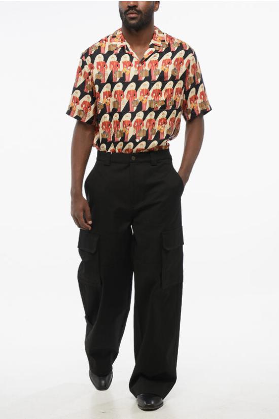  발렌티노 가라바니 카고 팬츠 4V3REB509UA 0NO Black - VALENTINO GARAVANI