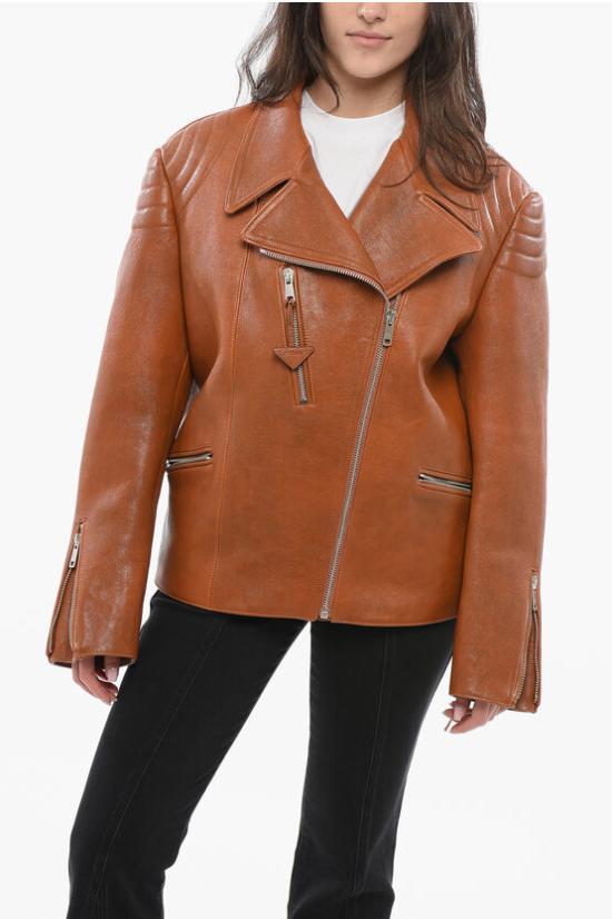  프라다 가죽 자켓 58A1112D02 F0S73 Brown