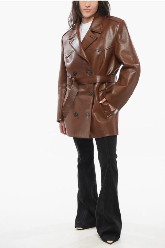  프라다 가죽 자켓 56A07111KD F0005 Brown - PRADA