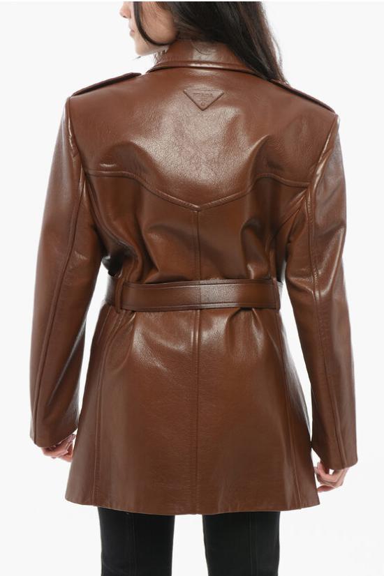  프라다 가죽 자켓 56A07111KD F0005 Brown - PRADA