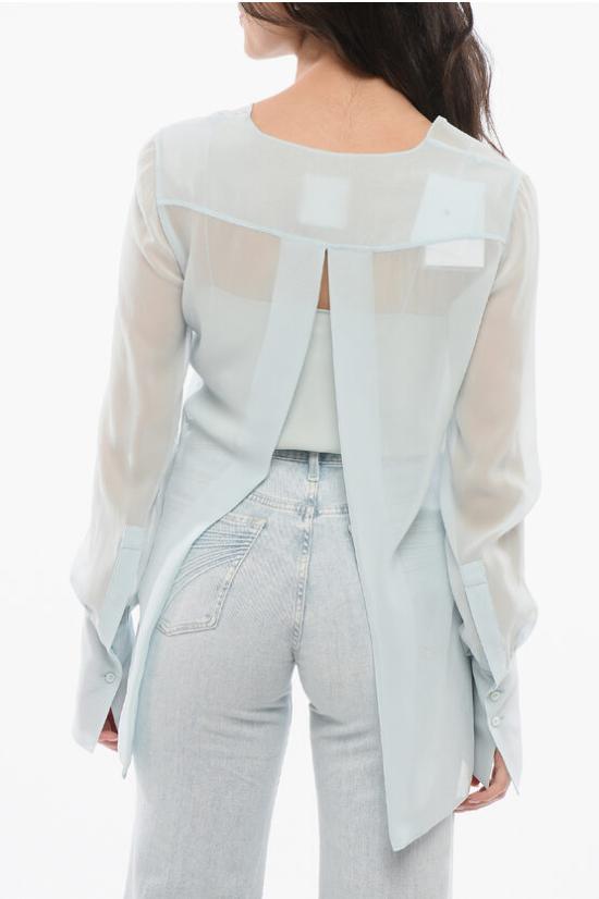  지방시 블라우스 BW618P14M7 177 Blue - GIVENCHY