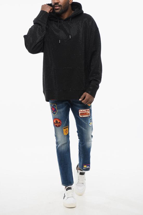  디스퀘어드2 후드 티셔츠 S78GU0061 S25516 900 Black - DSQUARED2