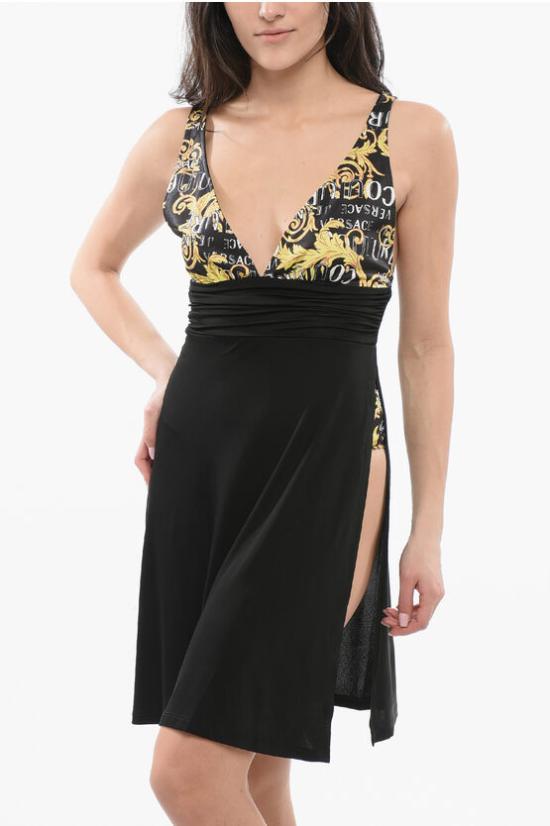  베르사체 미디 원피스 74HAO909 JS162 G89 Nero Oro - VERSACE