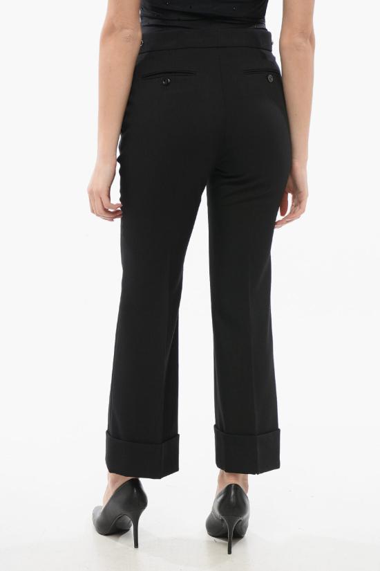  구찌 울 팬츠 776315ZHW51 1000 Black - GUCCI