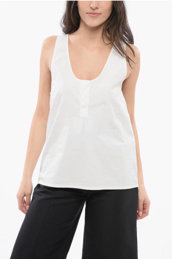  생로랑 민소매 티셔츠 790074 Y227W 9000 White