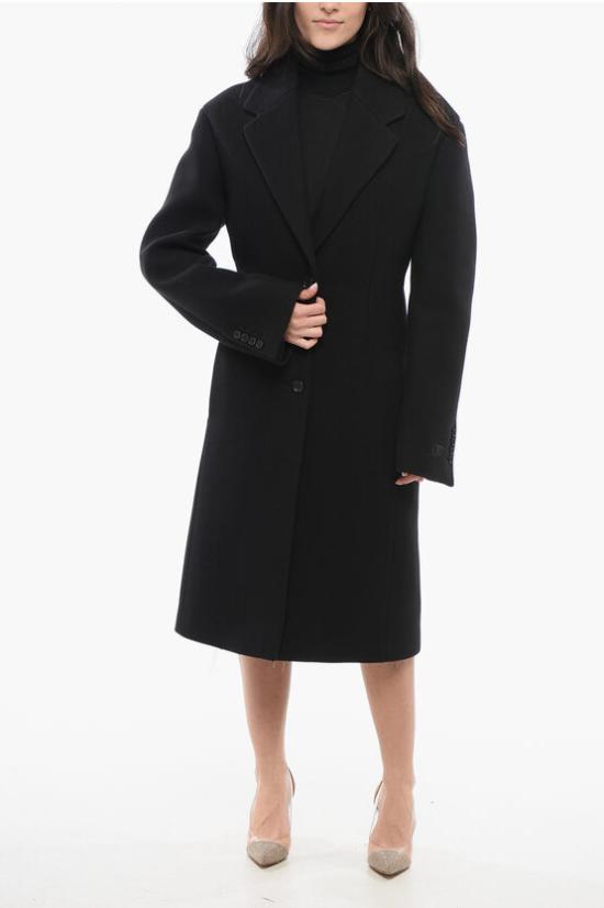  오프화이트 코트 OWER025F23 FAB001 1010 Black - OFF WHITE