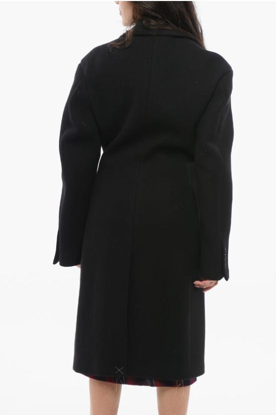  오프화이트 코트 OWER025F23 FAB001 1010 Black - OFF WHITE