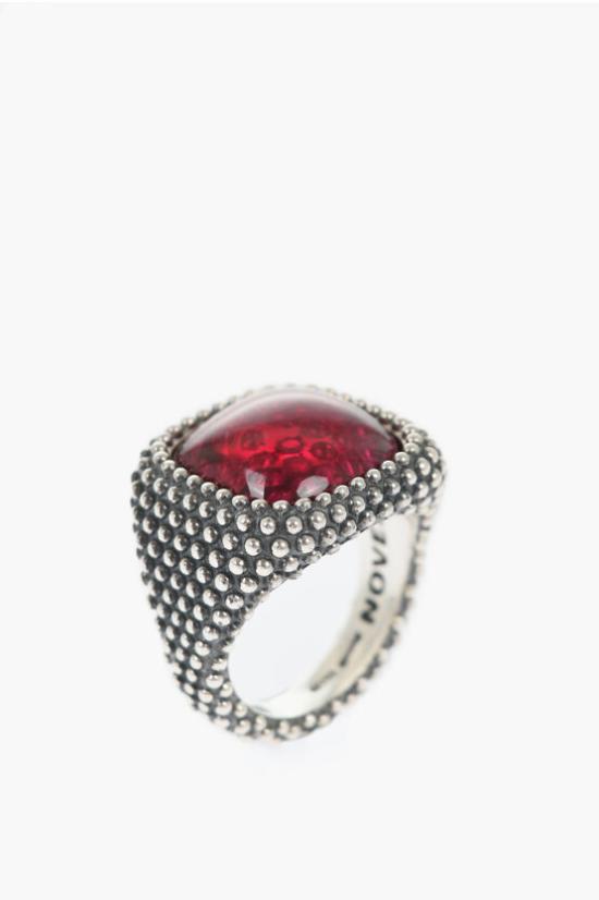  노브25 반지 N25ANEPB073 Rosso Argento