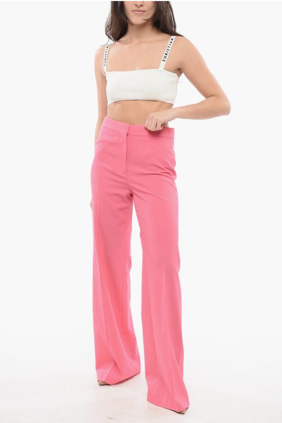  스텔라 맥카트니 스트레이트 팬츠 640093 3CU704 5501 Pink - STELLA MCCARTNEY