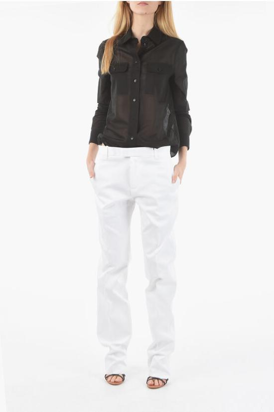  보테가베네타 스트레이트 팬츠 694958V1J10 K 9000 White - BOTTEGA VENETA