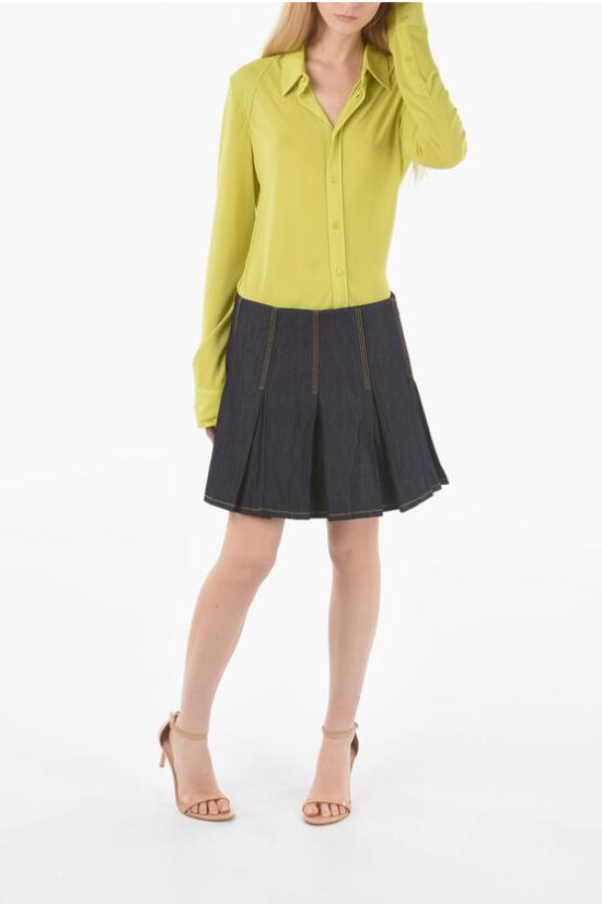  보테가베네타 미니 스커트 700946V1VA0 K 3399 Blue - BOTTEGA VENETA