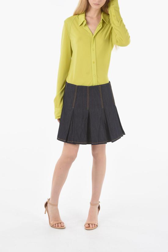  보테가베네타 미니 스커트 700946V1VA0 K 3399 Blue - BOTTEGA VENETA