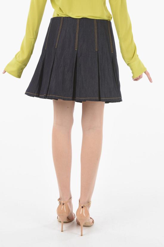  보테가베네타 미니 스커트 700946V1VA0 K 3399 Blue - BOTTEGA VENETA